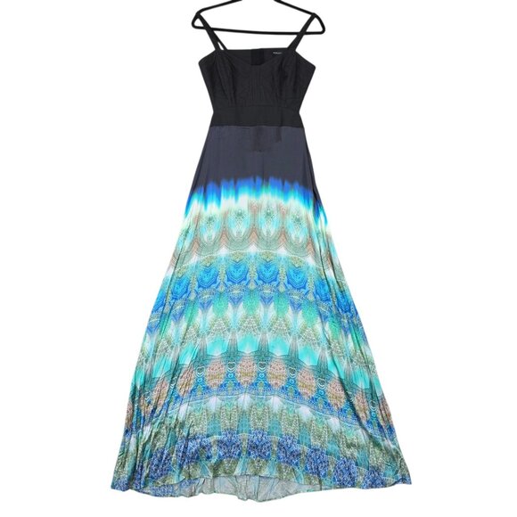 Marciano Dresses & Skirts - Marciano Dress Womens 6 Multicolor Paisley Ombre Maxi Strappy Silk Sundress